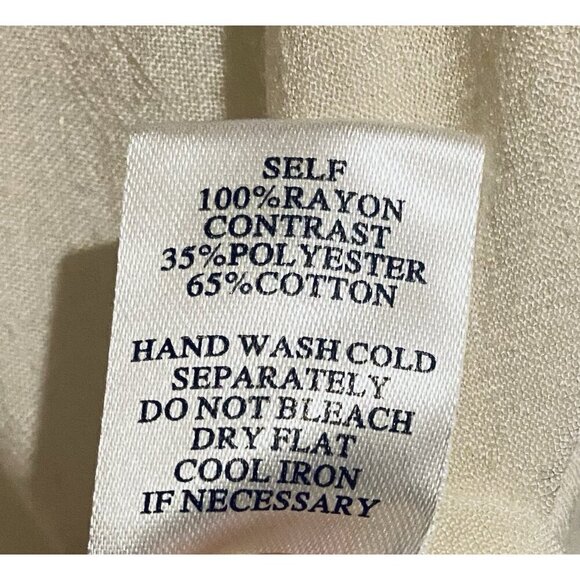 Lapis Anthropologie Top Womens XL Ivory Button Up Crochet Western Cottagecore - Picture 6 of 7